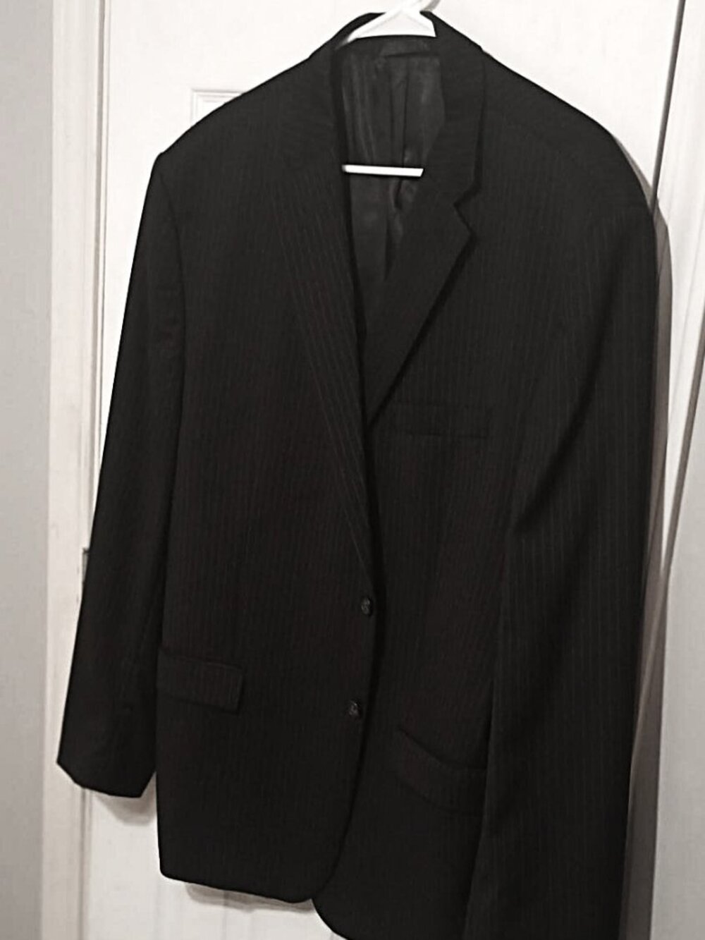 Ralph Lauren Men Black Pinstripe Suit Jacket Only  50R